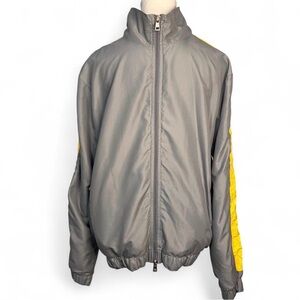 BLS Gray Windbreaker with‎ Yellow Highlights size Small